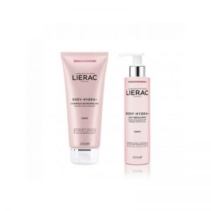 Lierac Body-Hydra+ Gel-creme micropeeling 200 ml + Leite corpo 200 ml com Desconto de 50%