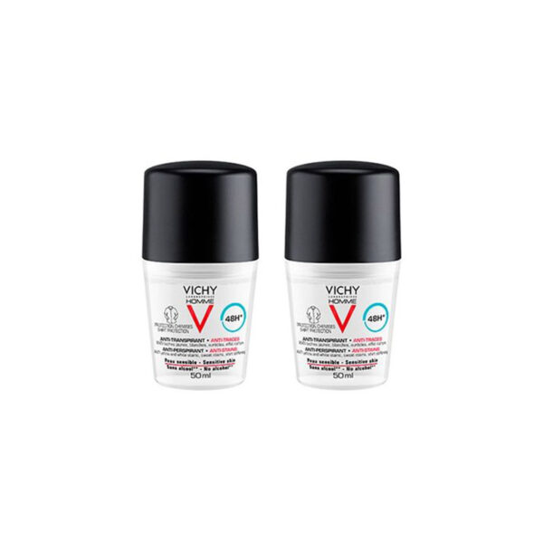Vichy Homme Duo Pack Deo Roll-On 48h Antimanchas 2x50ml-aminhafarmaciaonline.pt