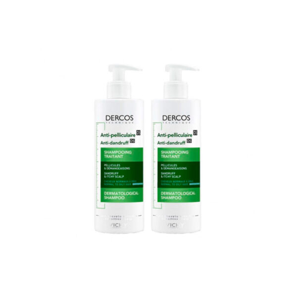 Vichy Dercos Duo Shampoo Anticaspa Cabelos Oleosos 2x390ml