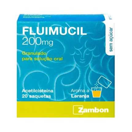 Fluimucil 200 mg Granulado para Solução Oral 20 Saquetas