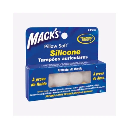 Mack's Tampões Otimizados de Silicone Branco 2 Unidades